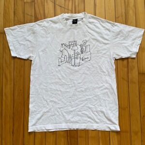 Dime MTL Horse Living Room Graphic T-Shirt White Mens Medium Made in USA
